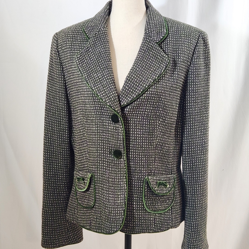 Judith Hart Tweed Blazer Jacket Size 12